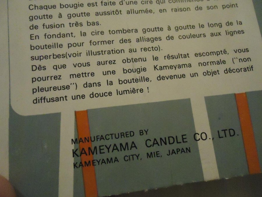 3 st stearin ljus Color Drip Candles Kameyama Candle Japan 20 cm för vinflaskor