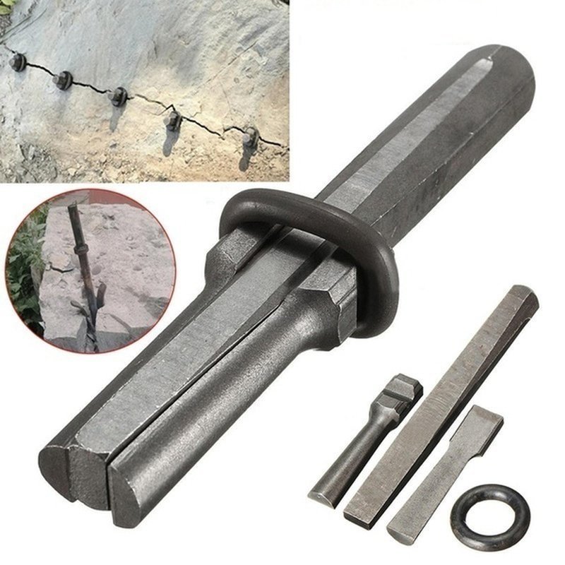 7pcs/Set 16mm Plug Wedges Feather Shims Concrete Rock Stone Splitter Hand Tools