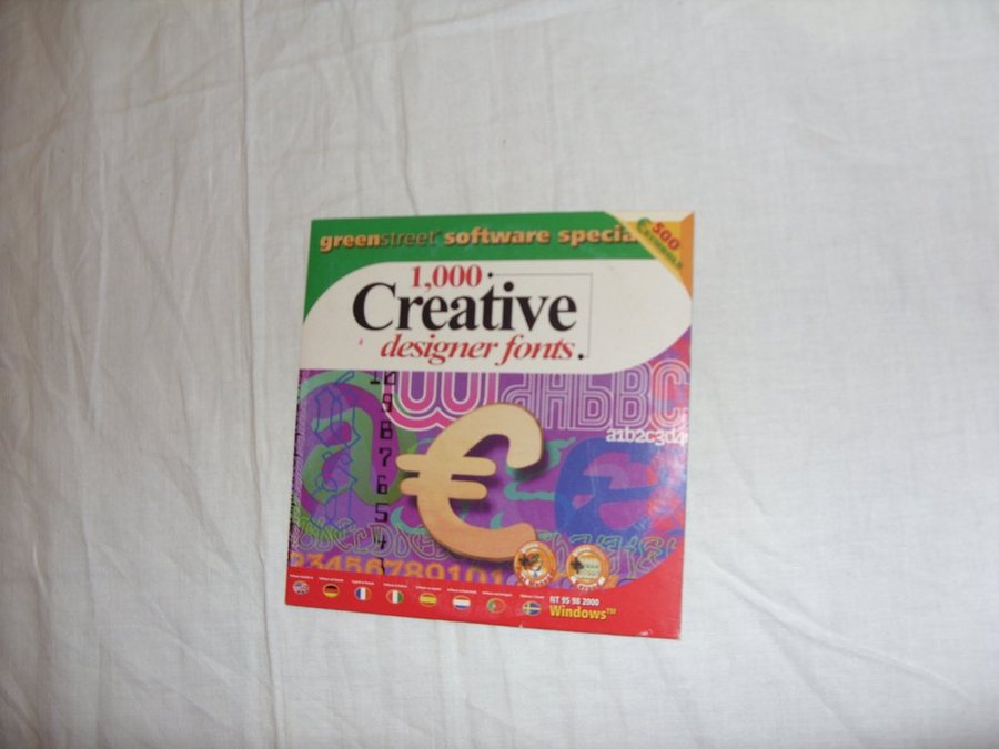 Green Street Software Creative Designer Fonts CD ROM PC Windows typsnitt