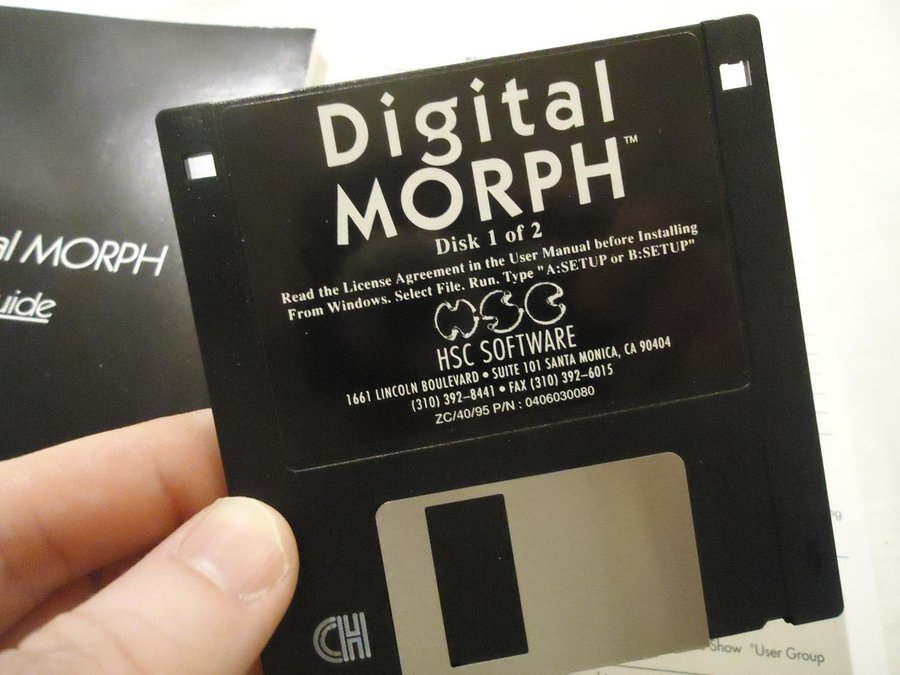 Digital Morph HSC Software bild redigering PC Windows 31 eller senare disketter