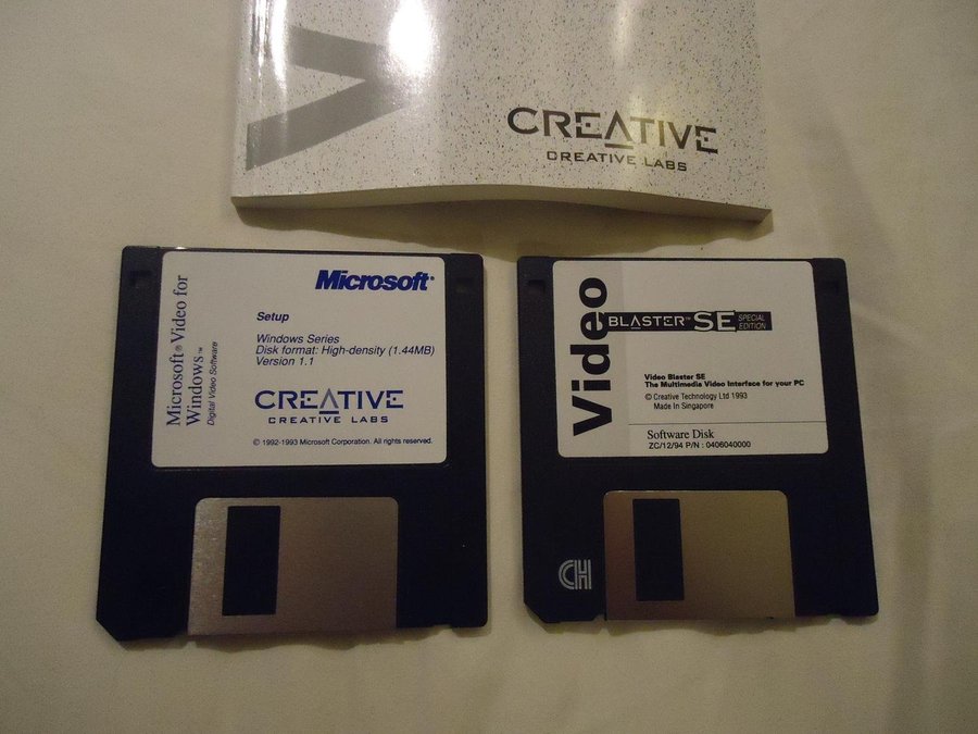 Creative Blaster SE Special Edition 2 st disketter Engelsk programvara år 1993