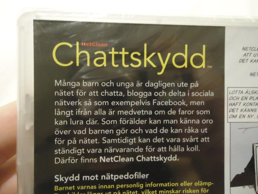 NetClean Chattskydd Licens 3 barn fritt antal datorer FUNGERAR 1 år PC CD ROM