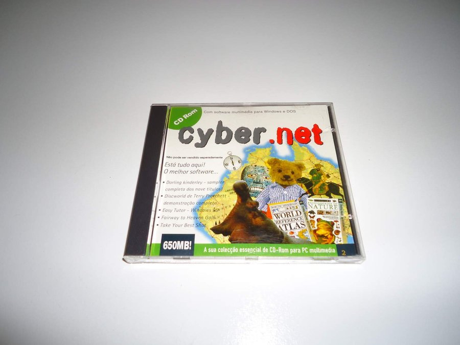 Cyber Net Multimedia Demo Vol 2 1995 Portugal utgåva PC CD ROM Discworld Demo