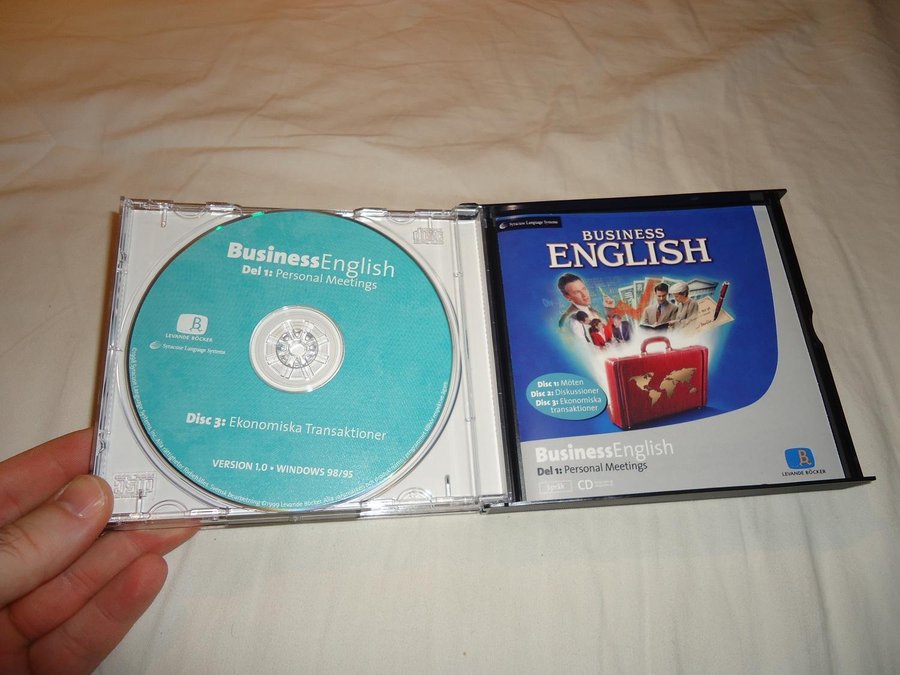 Levande Böcker Business English 3 st PC CD ROM språk skivor för Windows 95/98