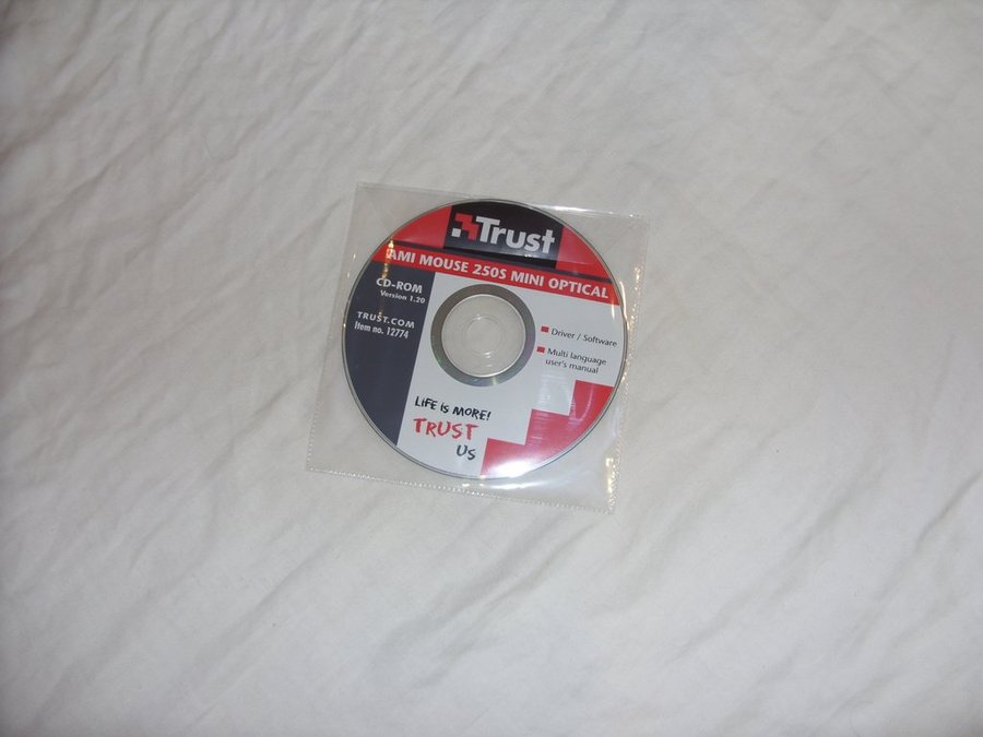 Trust AMI Mouse 250S Mini Optical driver software v 120 Engelsk PC CD ROM mus