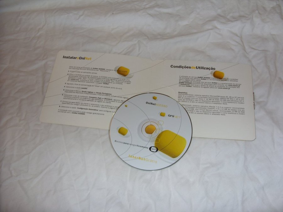 Oninet internet tjänst leverantör Portugisisk PC  Mac CD ROM Retro software