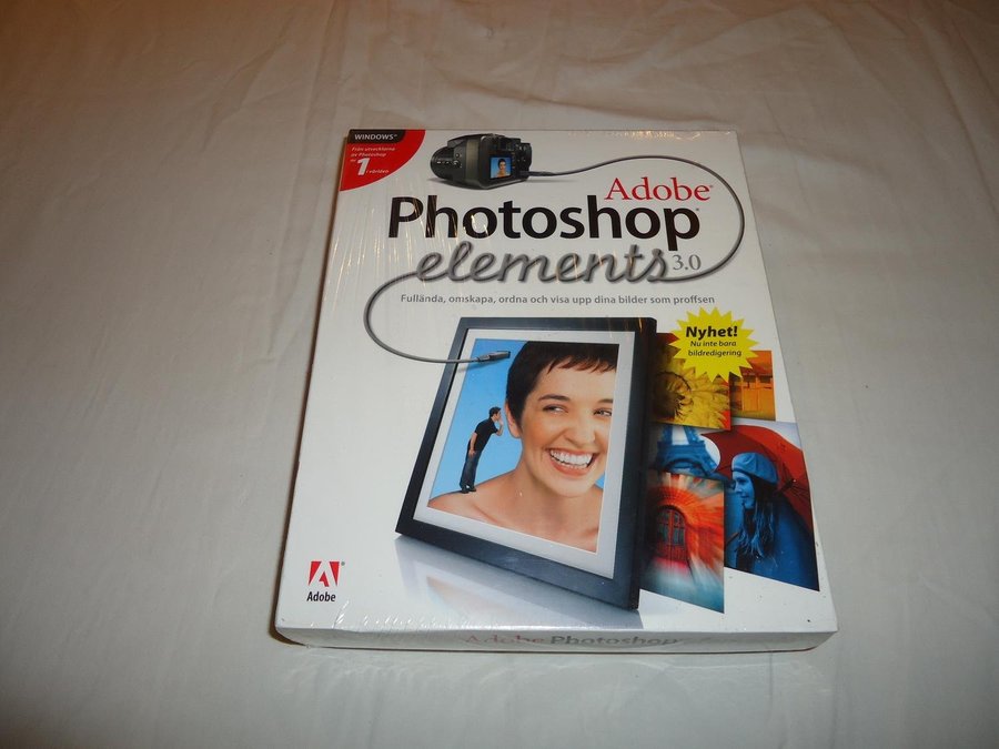 Adobe Photoshop Elements 30 PC CD ROM ny och inplastad boxad Svensk utgåva