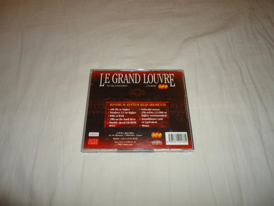 Le Grand Louvre All The Collections 1996 PC CD ROM Sarja 2-disc Emme Interactive