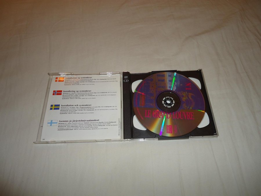 Le Grand Louvre All The Collections 1996 PC CD ROM Sarja 2-disc Emme Interactive