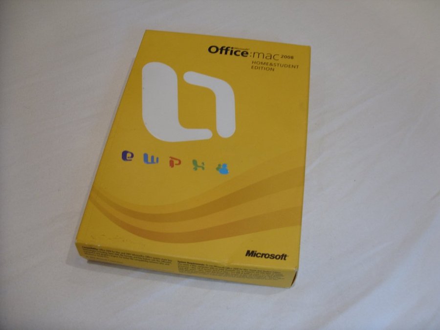 Microsoft Office Mac 2008 Home  Student Edition 3 st användar licenser