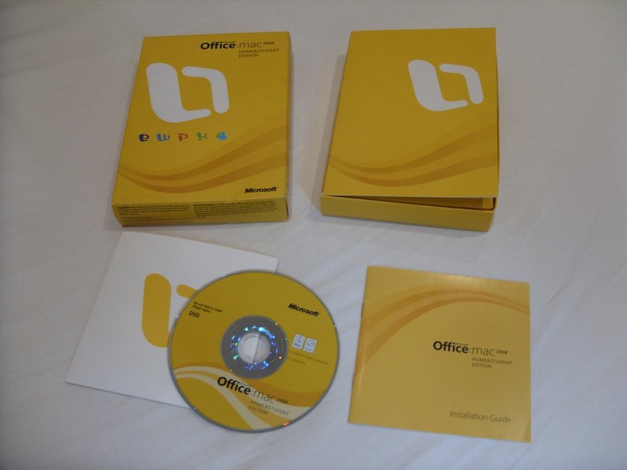 Microsoft Office Mac 2008 Home  Student Edition 3 st användar licenser