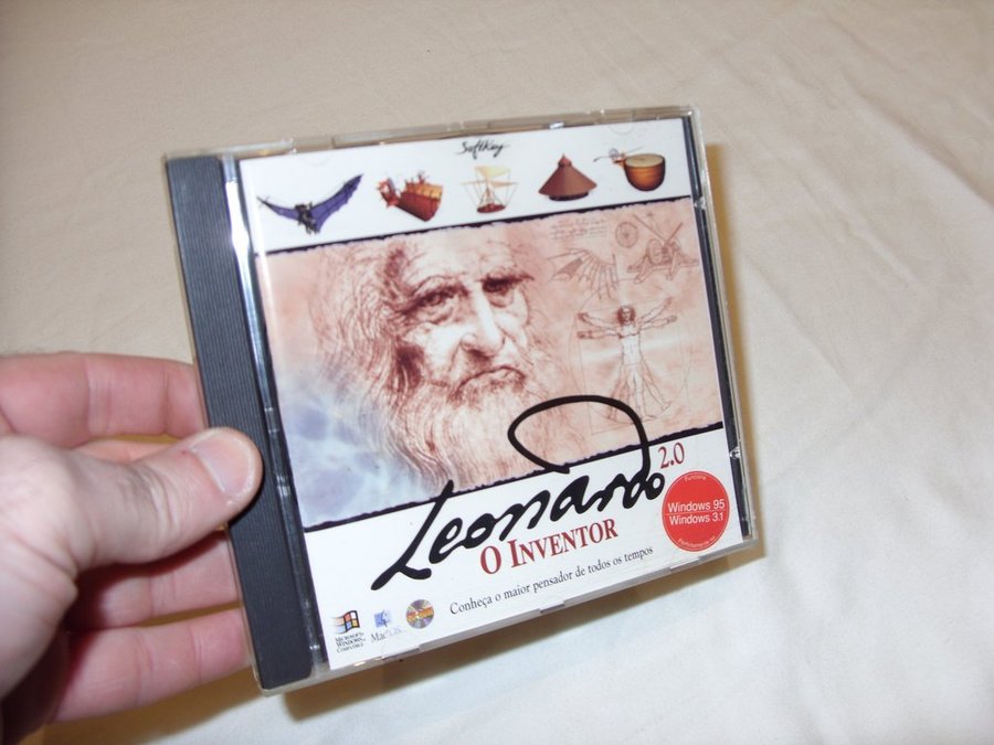 Leornardo da Vinci The Inventor PC och Mac CD ROM Multimedia Portugal utgåva