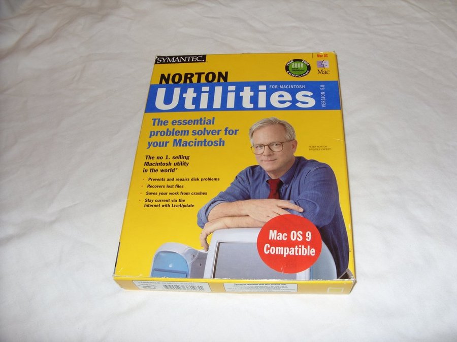 Norton Utilities 50 Macintosh CD ROM verktygs program Apple Mac OS 9 kompatibel