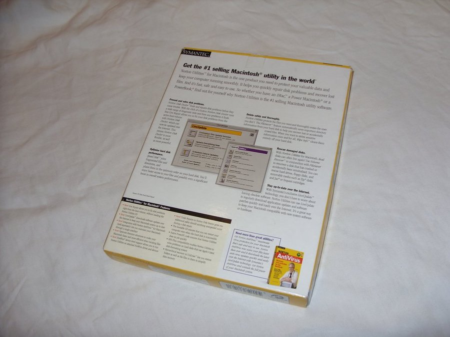 Norton Utilities 50 Macintosh CD ROM verktygs program Apple Mac OS 9 kompatibel