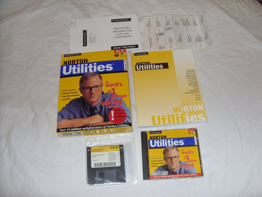 Norton Utilities 35 Macintosh CD ROM verktyg program stödjer Apple Mac OS 71