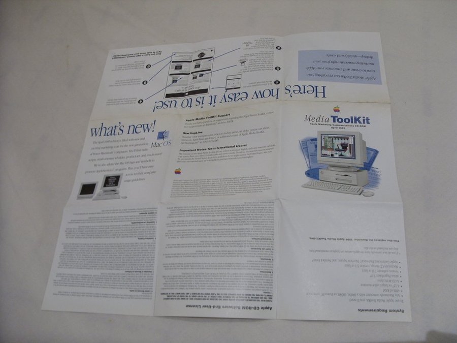 Apple Media Toolkit April 1995 English version CD ROM sales adverts multimedia