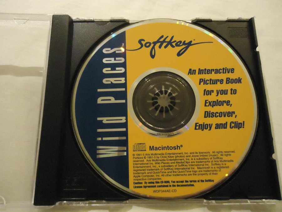 Softkey Wild Places Multimedia Picture Book Macintosh CD ROM 1994 Engelsk