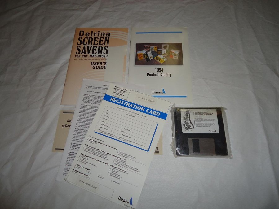 The Flintstones Screen Saver Collection Macintosh Ny disketter DELRINA 1994