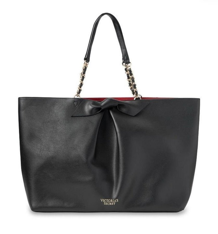 Victorias Secret Rosette Väska Tote Bag (Guld Röd Svart) Nytt!!