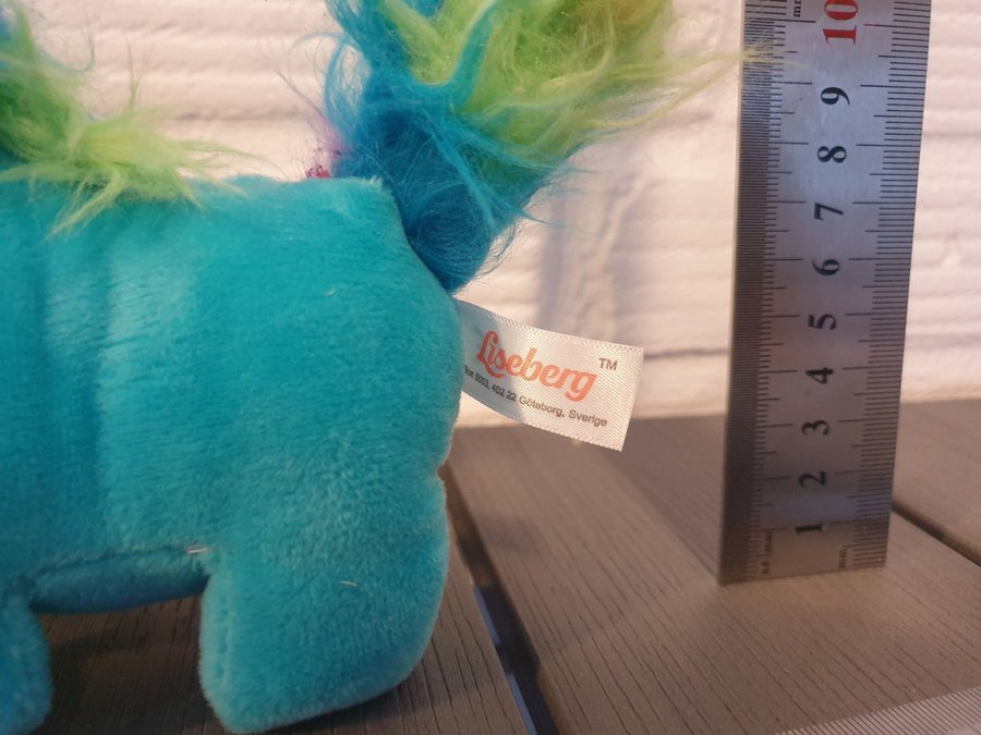 Ny Nalle tecknad enhörning blå häst unikorn mjukisdjur 22cm
