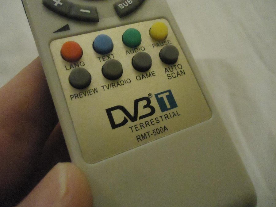 DVB T Terrestrial digital TV Box fjärrkontroll modell RMT-500A
