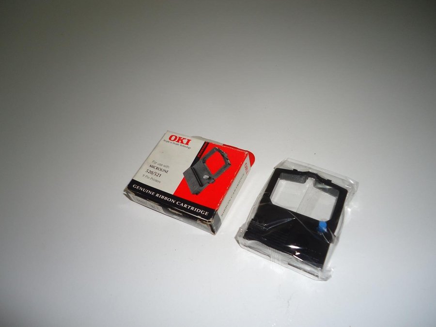 OKI Microline 520/521 for 9 Pin Printers Black Svart Ribbon Cartridge