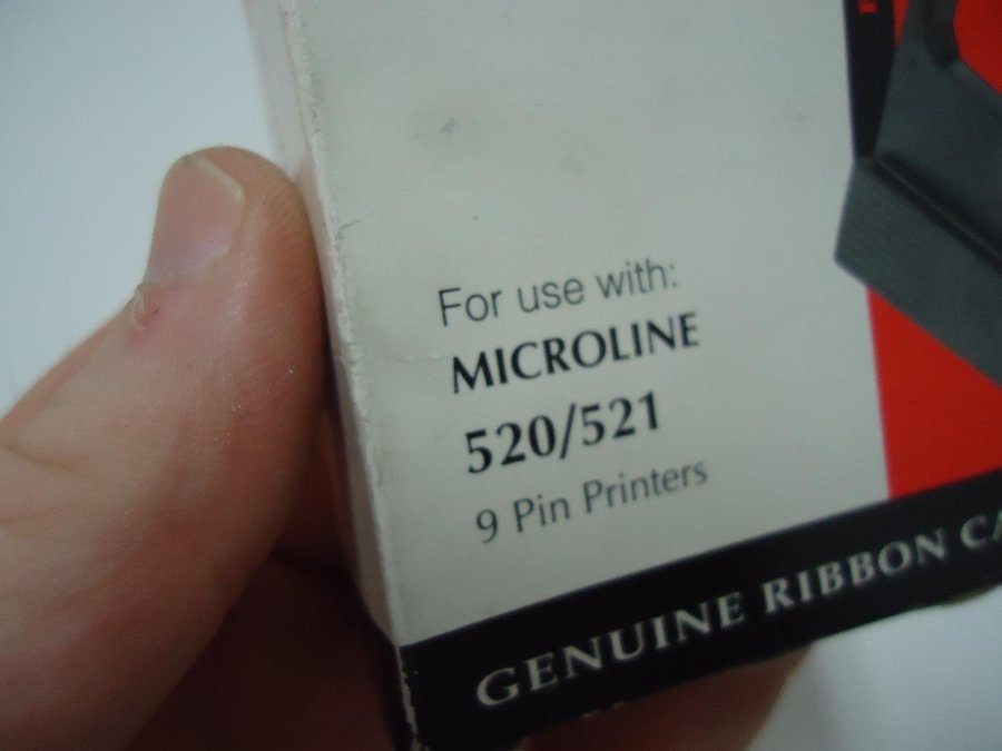 OKI Microline 520/521 for 9 Pin Printers Black Svart Ribbon Cartridge