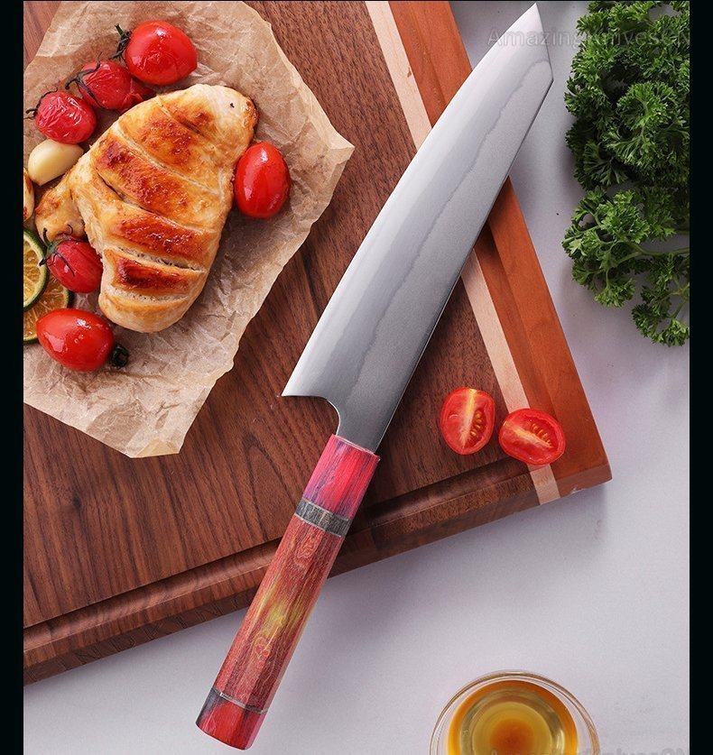 Japansk stil Kiritsuke kniv 440C stål kockkniv köksknivar Gyuto - A0464-S