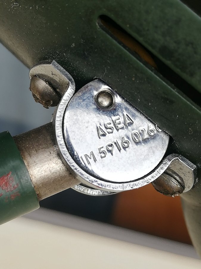 Äldre Asea typE1261 industri bordslampa 1940-tals