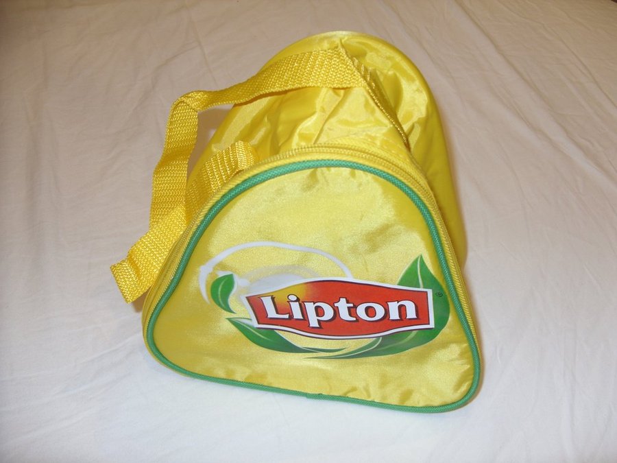 Lipton Tea  Te original väska sällsynt samlar modell gul färg gröna detaljer