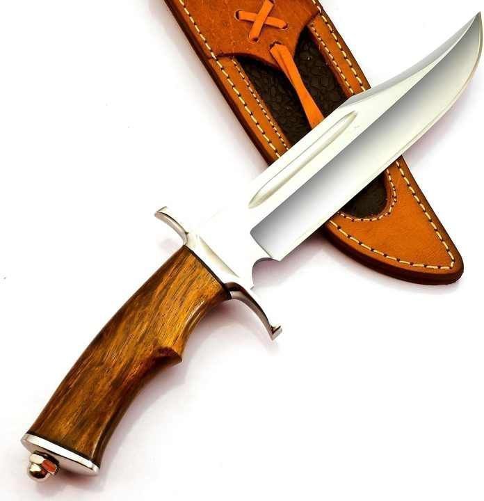 Handmade D2 steel hunting knife with rose wood handle viking knife outdoor