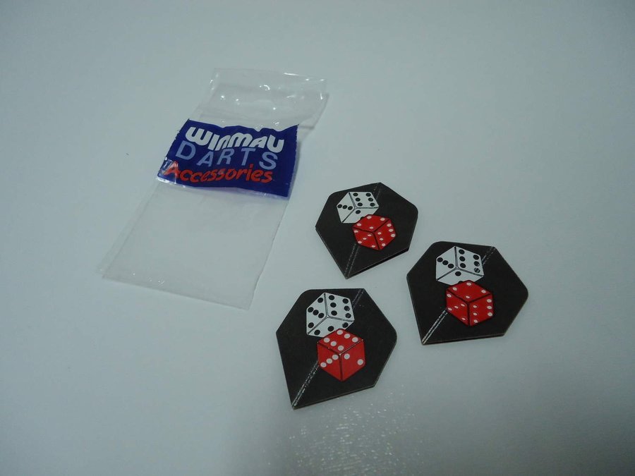 Dart Flights Tärningar 3 st Made in England pub pilkastning sport