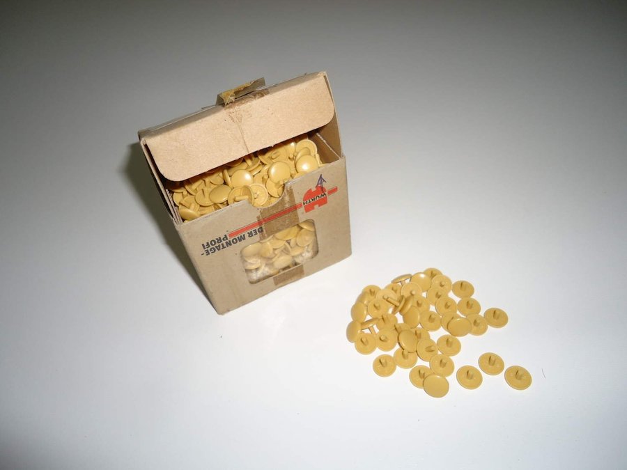 Wurth 50 st kvalitets beige plast täckhattar 12 mm diameter plastic cover caps