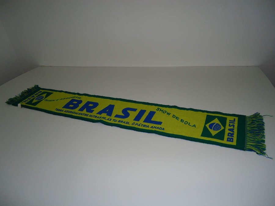 Halsduk Brasilien Flagga  Brazil scarf med färger från flaggan