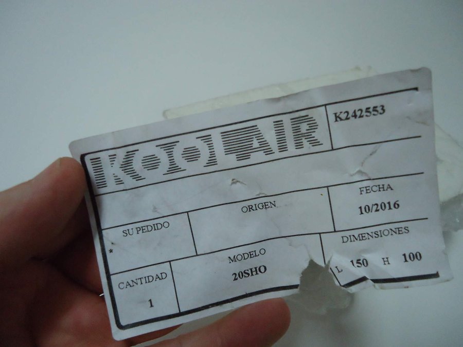 Kool Air Ventilations ventil galler Modell 20SHO  K242553