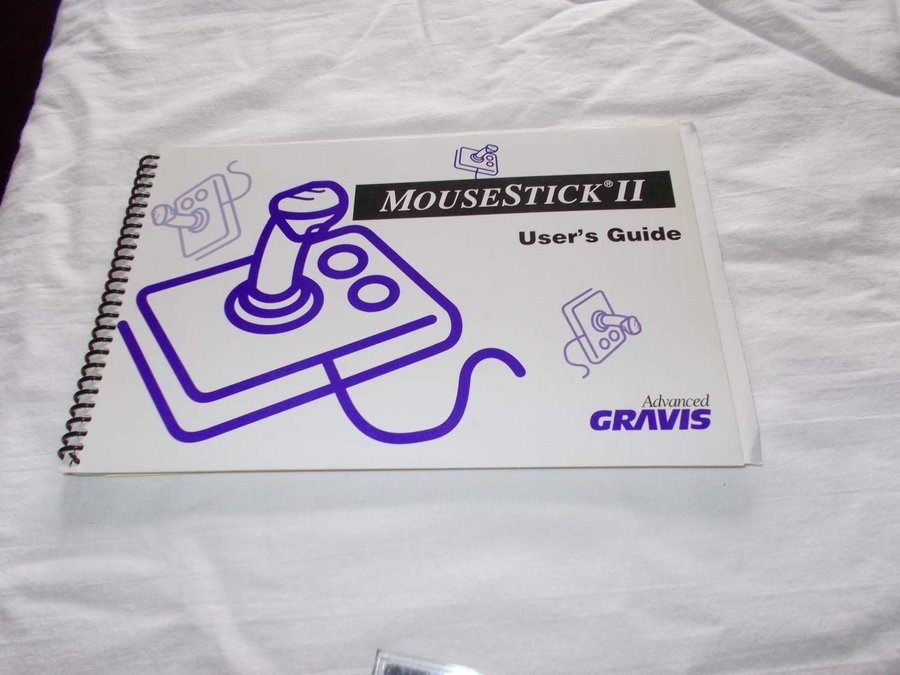 Gravis MouseStick II ADB manual och disketter 1994 INGEN JOYSTICK!