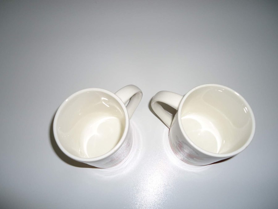 Jul tomtar 2 st kaffe/te porslins keramik muggar porcelain mug