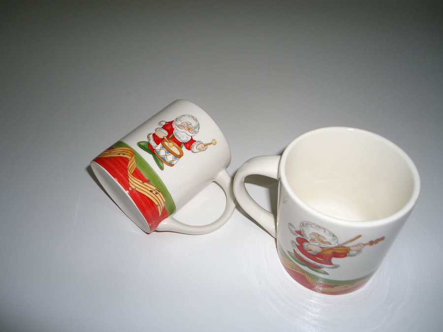 Jul tomtar 2 st kaffe/te porslins keramik muggar porcelain mug