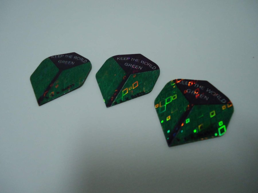 Keep The World Green 3 st dart flights Made in England pilkastning pub sport