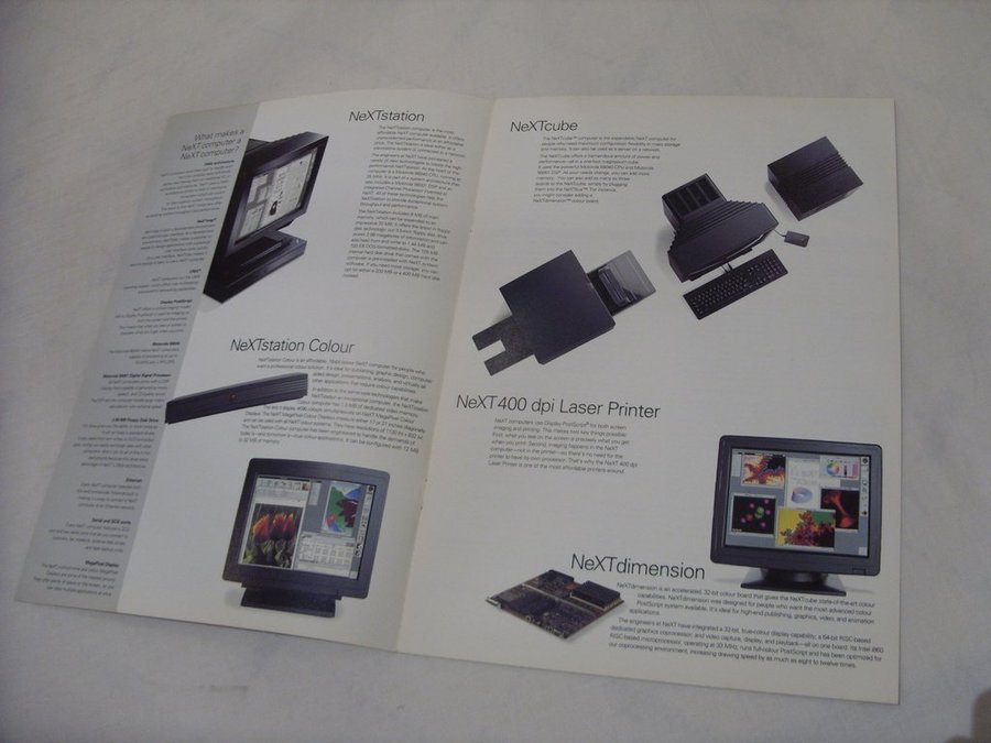 NeXTdimension  Cube  Station Sällsynt Steven Jobs Apple NeXTSTEP Brochure 1990