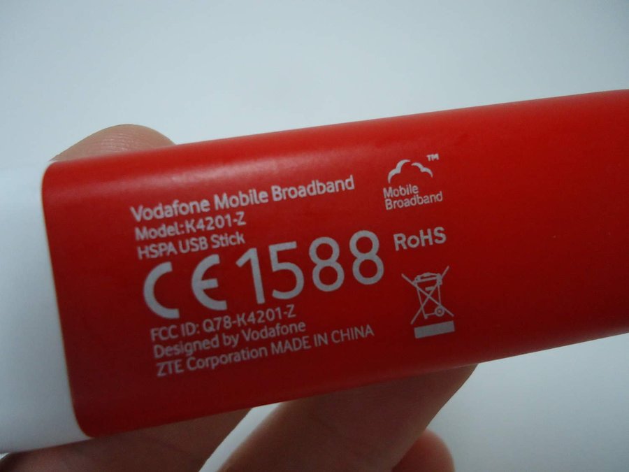 Vodafone Mobile Broadband model K4201-Z HSPA USB Stick ZTE mobilt internet