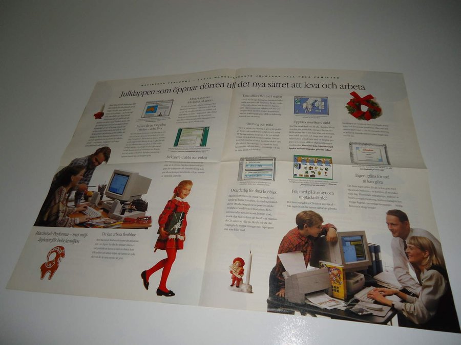 Apple Julklappen som slår allt - reklam blad Macintosh dator broschyr från 1994