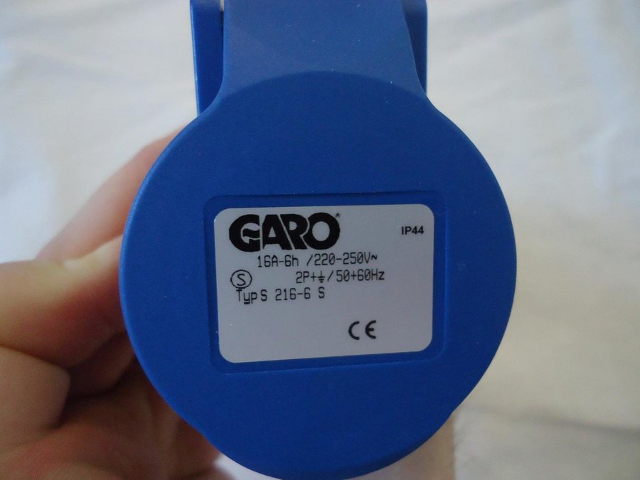 Garo Type S 216-6 S IP44 3 Polig el kontakt 220-250V 16 AMP