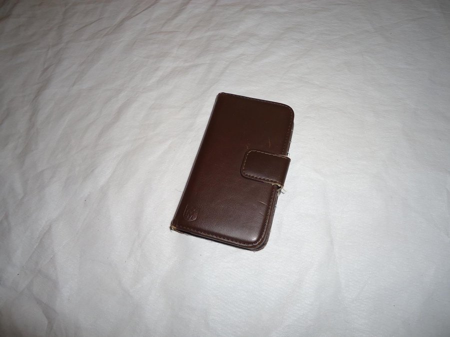 4G/4S Genuine Leather Pouch brun faÌˆrg laÌˆder mobil vaÌˆska 12 x 65 cm
