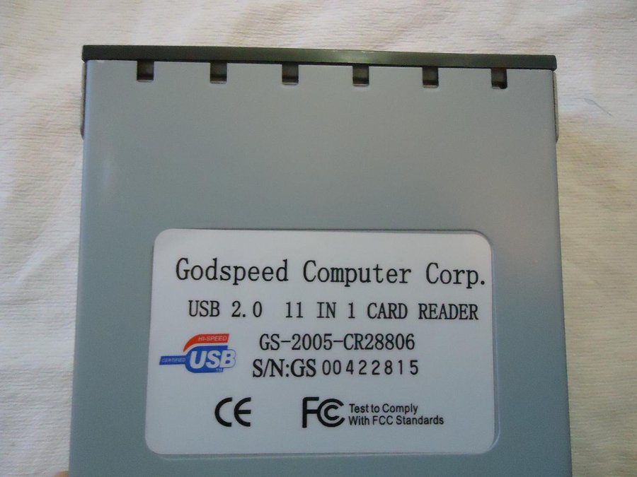 Godspeed Computer Corp USB 20 minneskort läsare intern 11 in 1 card reader