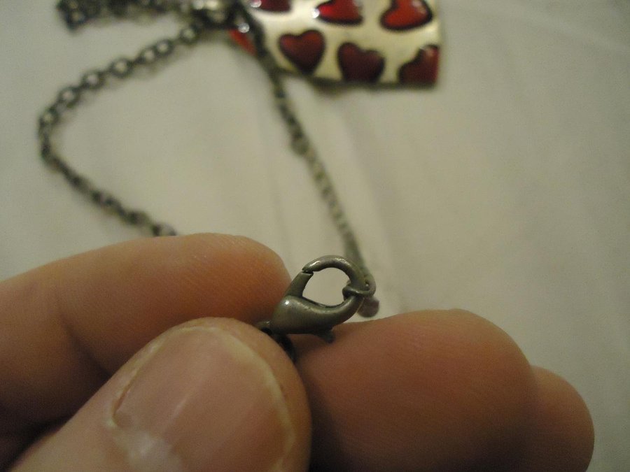 Halsband metall Hjärta med metall kedja Heart necklace