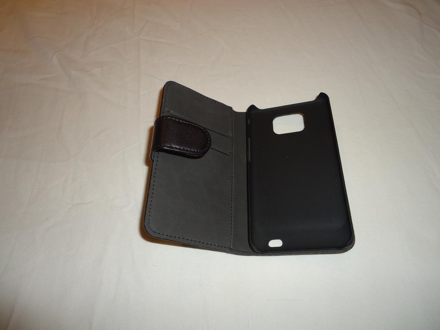 Holdit Magnet Genuine Leather Wallet Case för mobil telefon läder svart