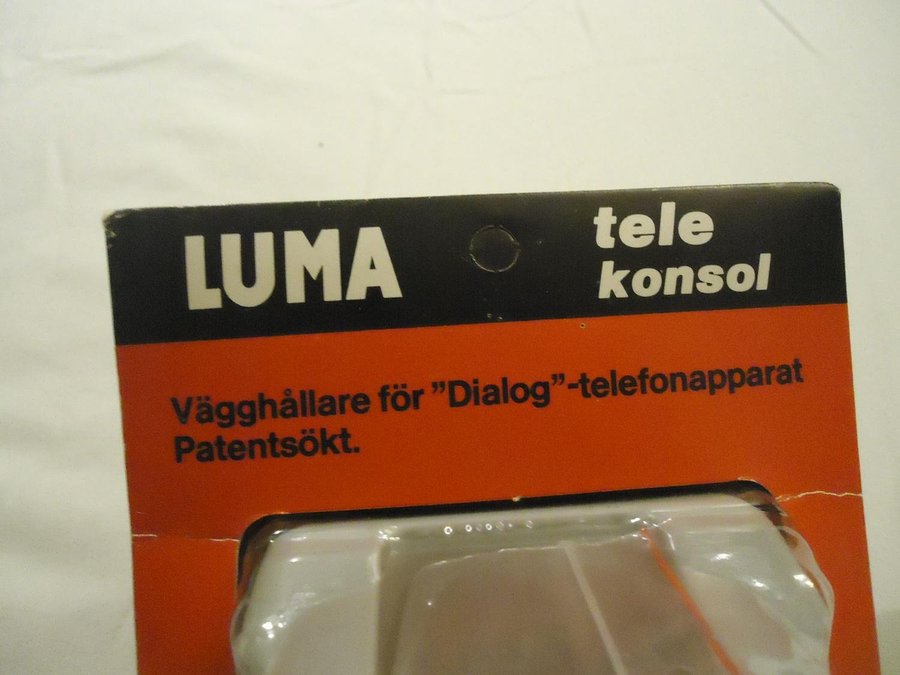 LUMA tele konsol vägghållare för Dialog telefonapparat ny inplastad vintage
