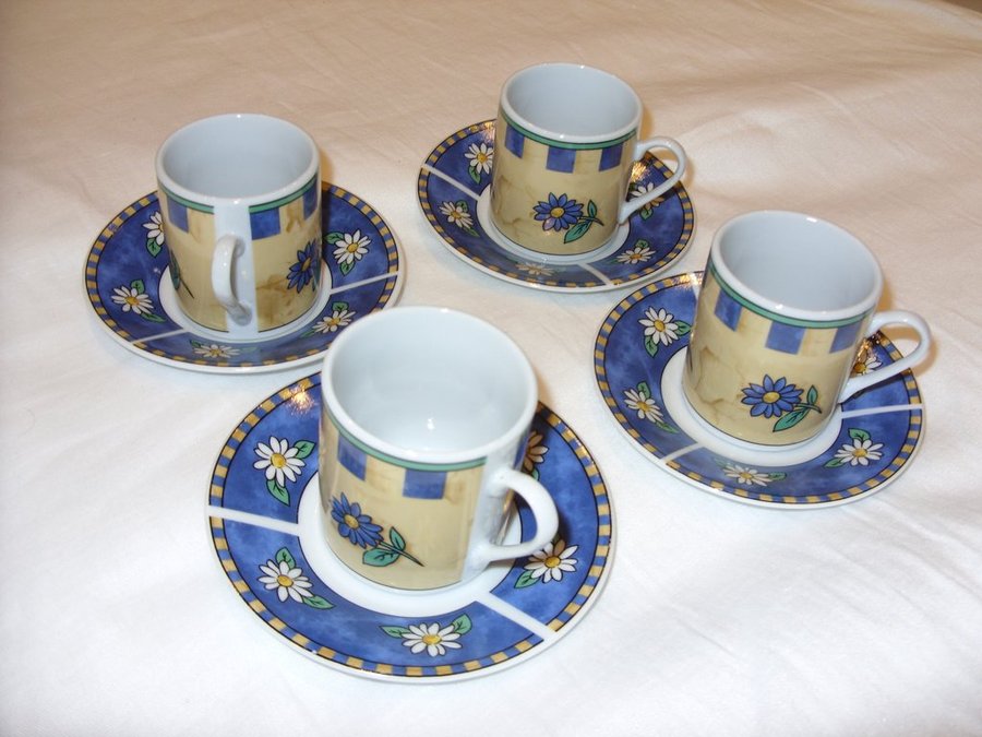 Kaffe Koppar med fat C Bavaria blommor coffee cups