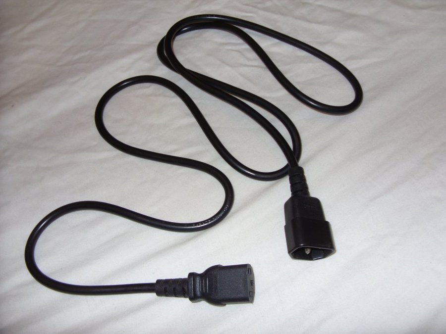 Bildskärm EL Kabel 250V Svart cirka 150 cm for use with computer monitor